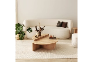 Table basse - Structure en bois - 90 x 60 x 30 cm - 85 x 35 x 30 cm