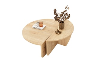 Table basse - Structure en bois - 90 x 60 x 30 cm - 85 x 35 x 30 cm