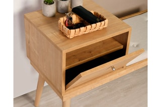 Banc - Revêtement en lin - 105 x 45 x 40 cm