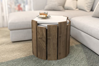 3 tables gigognes Lori - 44,5 x 41 x 44,5 cm