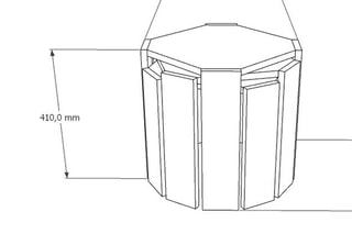 3 tables gigognes Lori - 44,5 x 41 x 44,5 cm