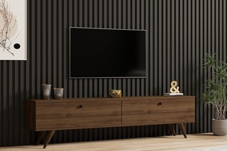 Meuble TV 2 abattants Paris - 160 x 40 x 25 cm