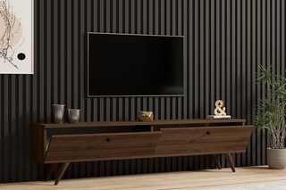 Meuble TV 2 abattants Paris - 160 x 40 x 25 cm