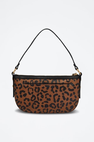 Sac porté épaule en cuir Jolie - Marron et noir