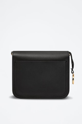 Sac bandoulière en cuir Lennox - Marron et noir