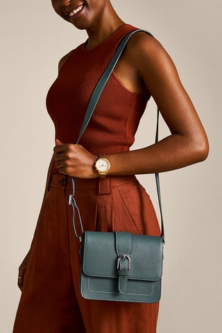 Sac bandoulière en cuir Zoey - Vert