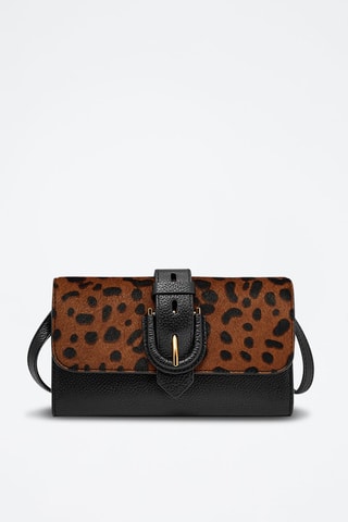 Sac bandoulière en cuir Harwell - Marron et noir