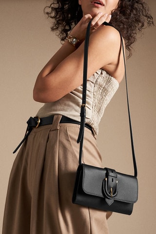 Sac bandoulière en cuir Harwell - Noir