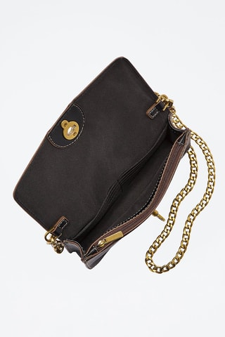 Sac bandoulière en cuir Ainsley - Bleu marine