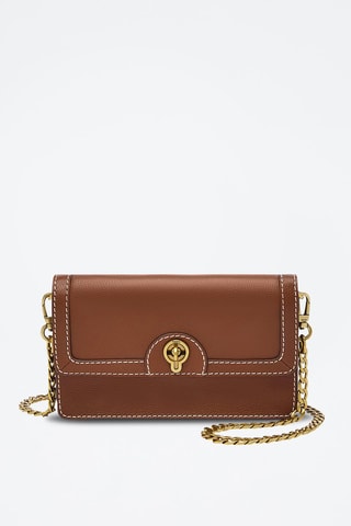 Sac bandoulière en cuir Ainsley - Marron