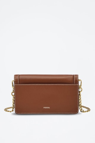 Sac bandoulière en cuir Ainsley - Marron