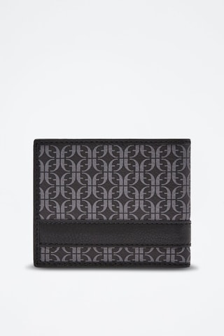 Portefeuille en cuir Lufkin - Noir et gris