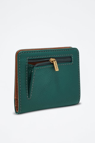 Portefeuille en cuir Madison - Vert et marron