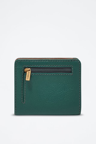 Portefeuille en cuir Madison - Vert et marron