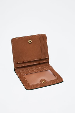 Portefeuille en cuir Madison - Vert et marron