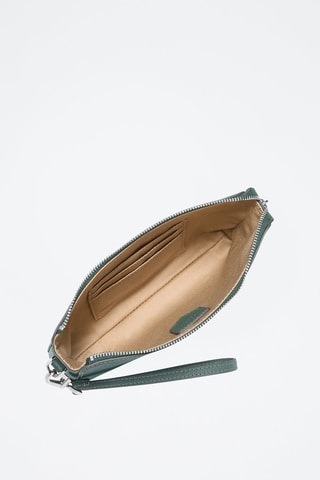 Trousse en cuir Wristlet - Bleu