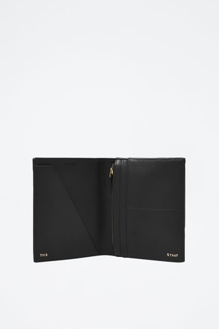 Portefeuille en cuir Passport - Marron