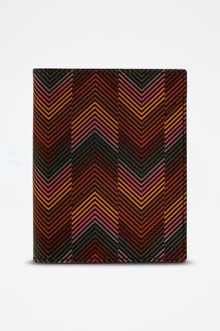 Portefeuille en cuir Passport - Rouge et rose