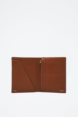 Portefeuille en cuir Passport - Rouge et rose