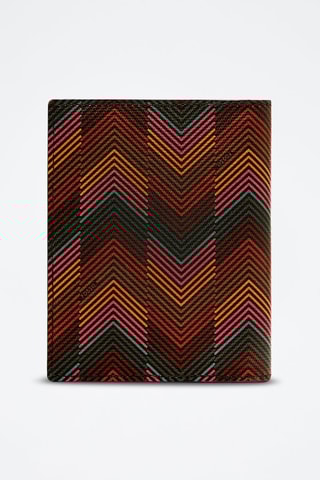 Portefeuille en cuir Passport - Rouge et rose