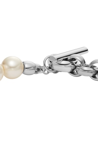 Bracelet - Argenté et blanc 