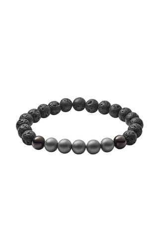 Bracelet - Pierres de lave et hématites