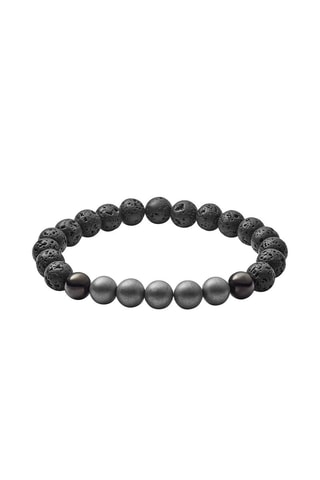 Bracelet - Pierres de lave et hématites