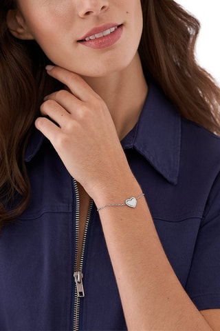 Bracelet - Argenté et blanc