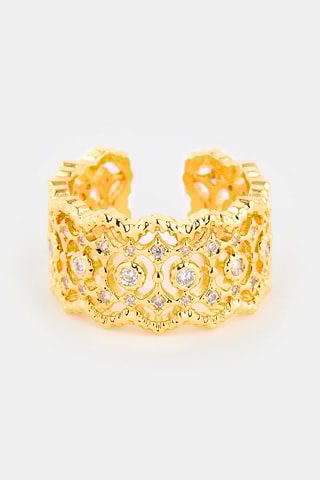 Bague - Doré et blanc