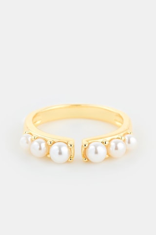Bague - Doré et blanc