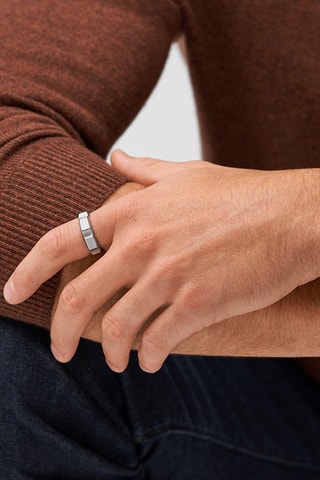 Bague Archival - Argenté et blanc