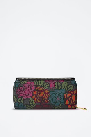 Compagnon en cuir Jori - Noir et rose