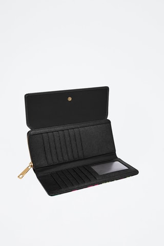 Compagnon en cuir Jori - Noir et rose