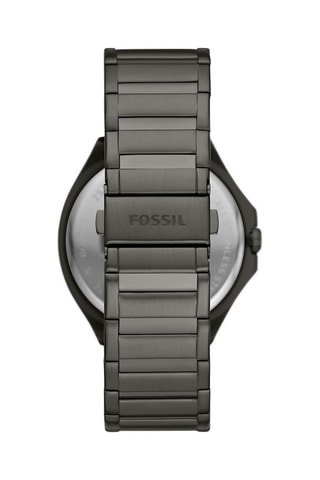 Montre à quartz en acier - Gris métallisé et noir