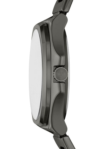 Montre à quartz en acier - Gris métallisé et noir
