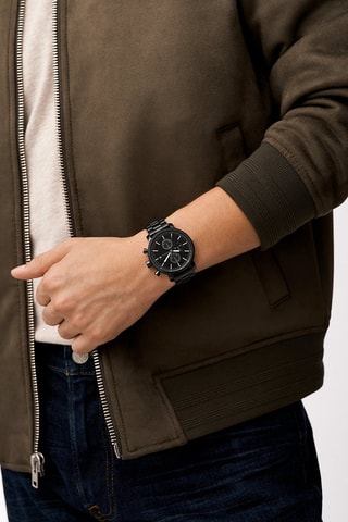 Montres à quartz en acier Rhett - Noir