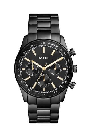 Montre à quartz en acier Sullivan - Tachymètre - Noir