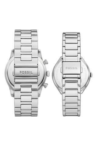 Coffret 2 montres à quartz en acier Sullivan - Tachymètre - Argenté