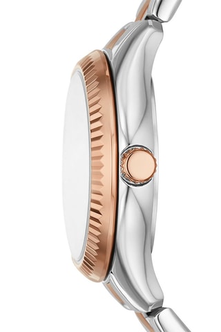 Montre à quartz en acier Rye - Argenté et doré rose