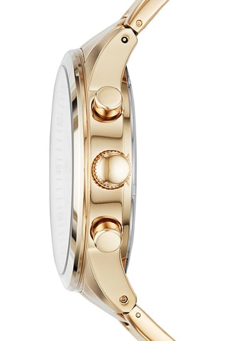 Montre à quartz en acier - Chronographe - Doré