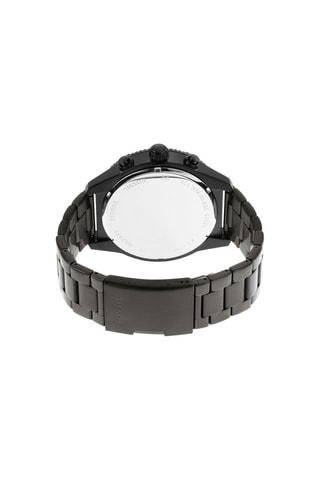 Montre à quartz en acier Brox  - Anthracite et marron