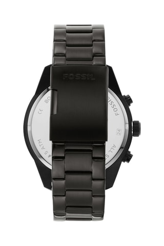 Montre à quartz en acier Brox  - Anthracite et marron