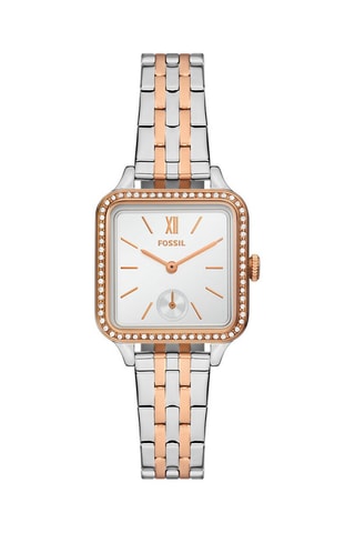Montre à quartz en acier Colleen - Argenté et doré rose