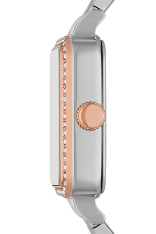 Montre à quartz en acier Colleen - Argenté et doré rose