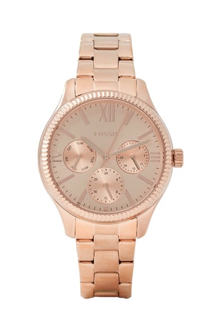 Montre à quartz en acier - Doré rose