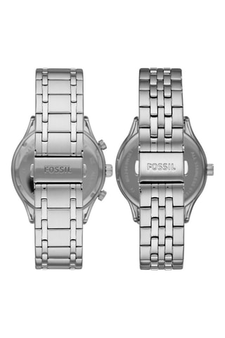 Coffret 2 montres à quartz en acier