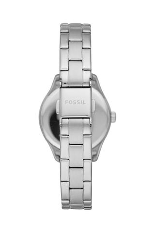Montre à quartz en acier Rye Fossil - Argenté et noir