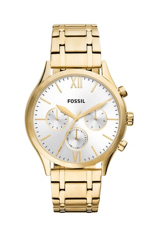 Montre à quartz en acier - Doré et blanc