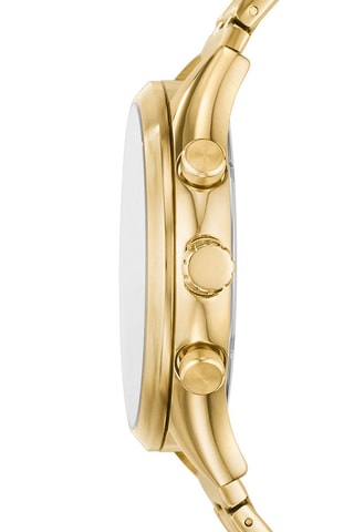 Montre à quartz en acier - Doré et blanc