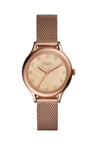 Montre à quartz en acier et nacre Laney